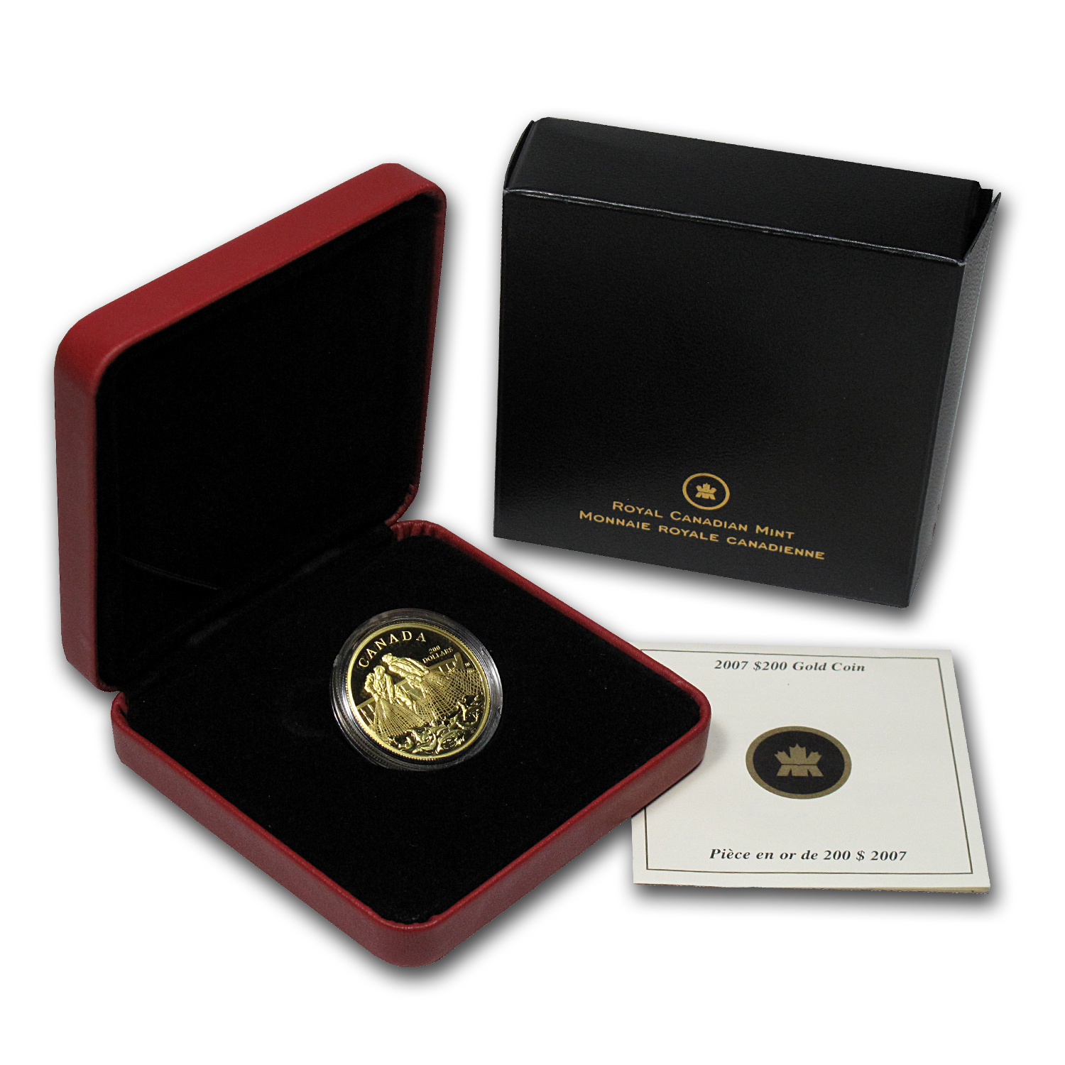 カナダ王立造幣局発行『古代中国の貿易の形』記念硬貨 2007年 Buy 2007 Canada Proof Gold $200 Fishing Trade (w/Box & COA) | APMEX