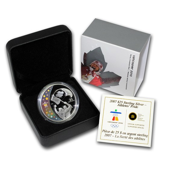 2007 Canada Silver $25 Olympic Pride (Hologram, w/Box & COA) 2007 Canada Silver $25 Olympic Pride (Hologram, w/Box & COA)
