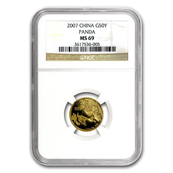 2007 China 1/10 oz Gold Panda MS-69 NGC 2007 China 1/10 oz Gold Panda MS-69 NGC