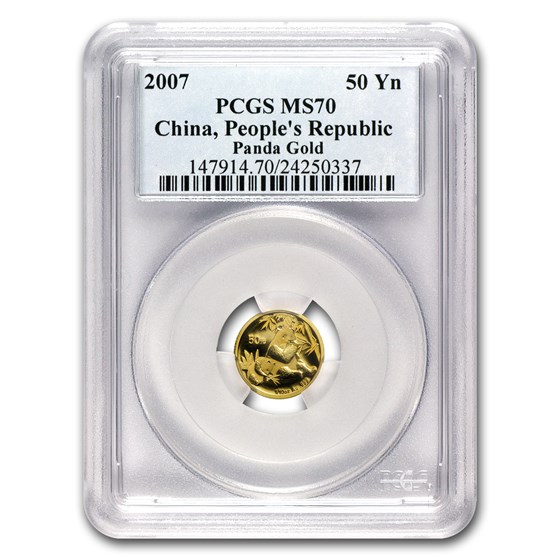 2007 China 1/10 oz Gold Panda MS-70 PCGS 2007 China 1/10 oz Gold Panda MS-70 PCGS