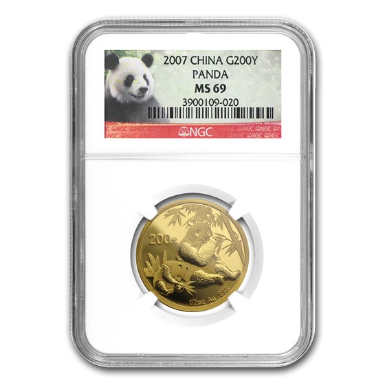 2007 China 1/2 oz Gold Panda MS-69 NGC 2007 China 1/2 oz Gold Panda MS-69 NGC