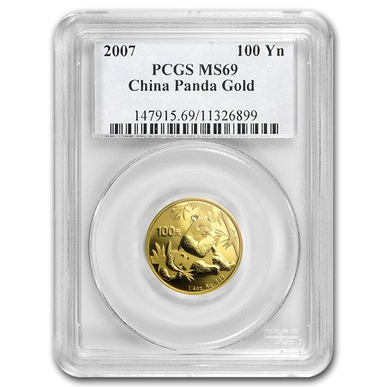 2007 China 1/4 oz Gold Panda MS-69 PCGS 2007 China 1/4 oz Gold Panda MS-69 PCGS
