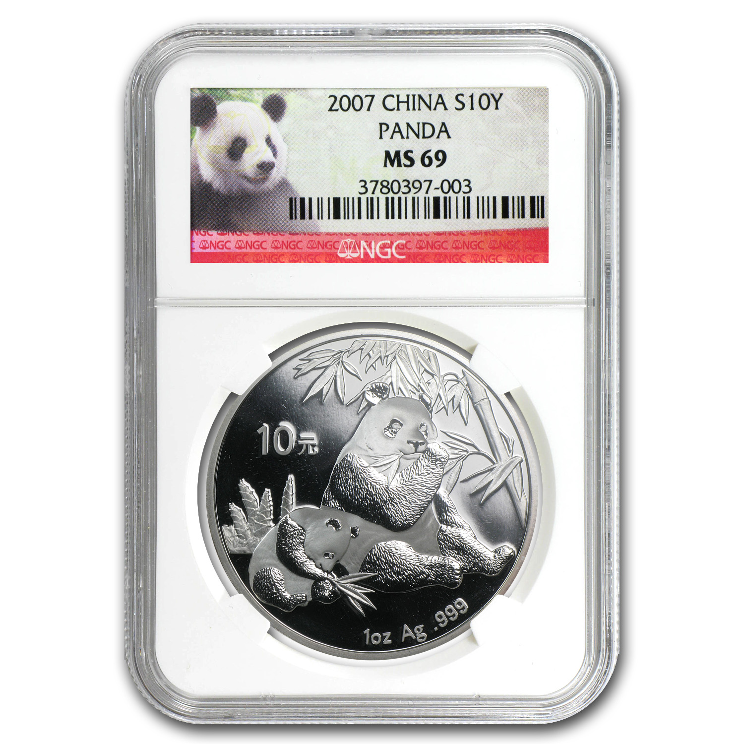 Buy 2007 China 1 oz Silver Panda MS-69 NGC | APMEX