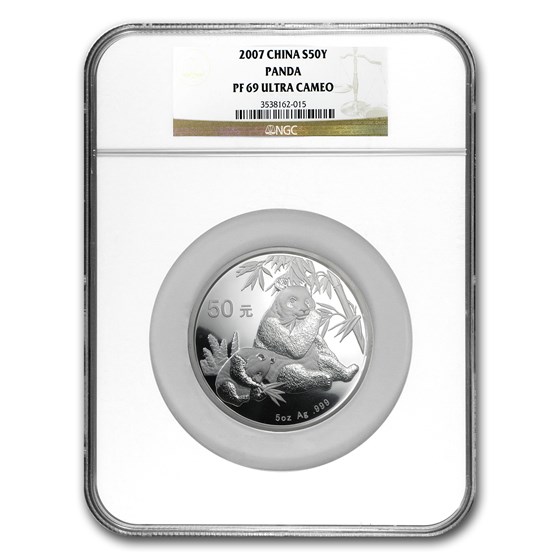 2007 China 5 oz Silver Panda PF-69 NGC 2007 China 5 oz Silver Panda PF-69 NGC