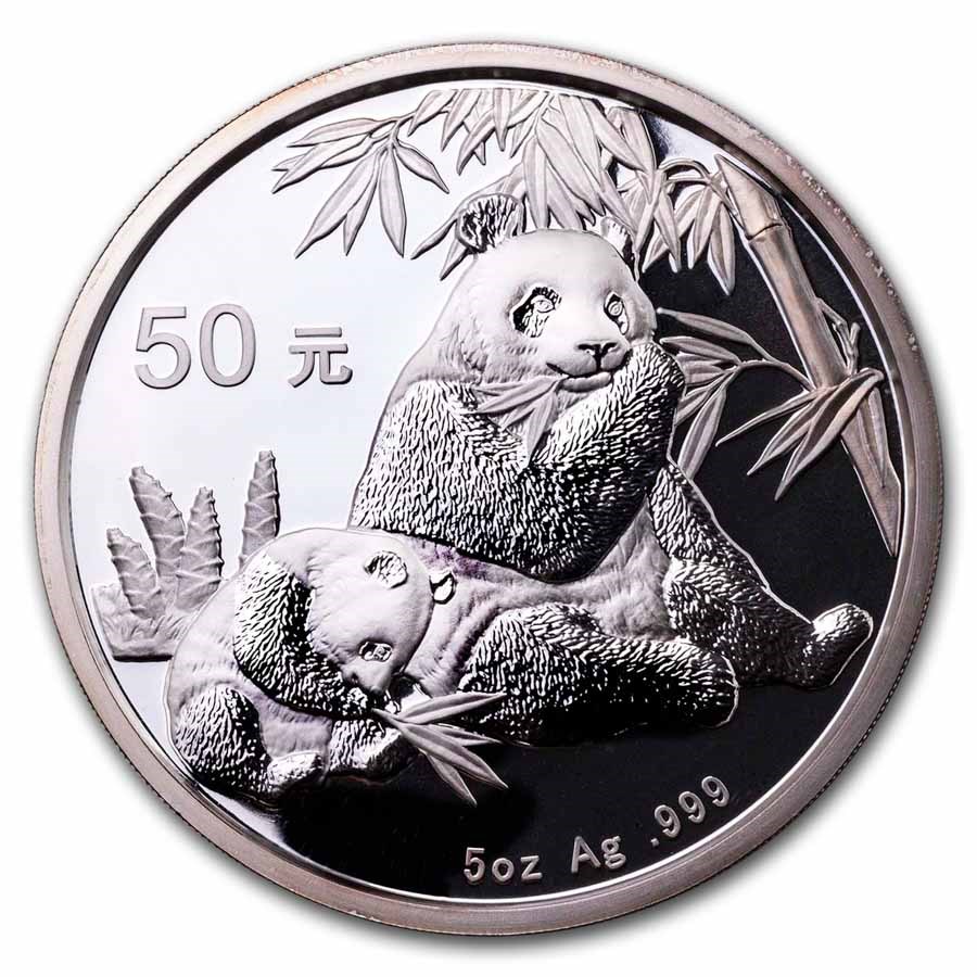 2007 China 5 oz Silver Panda Proof (w/Box & COA)