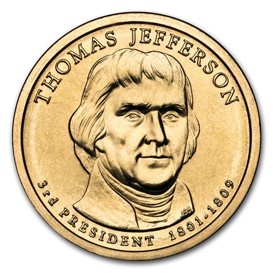 2007-D Thomas Jefferson Presidential Dollar BU 2007-D Thomas Jefferson Presidential Dollar BU