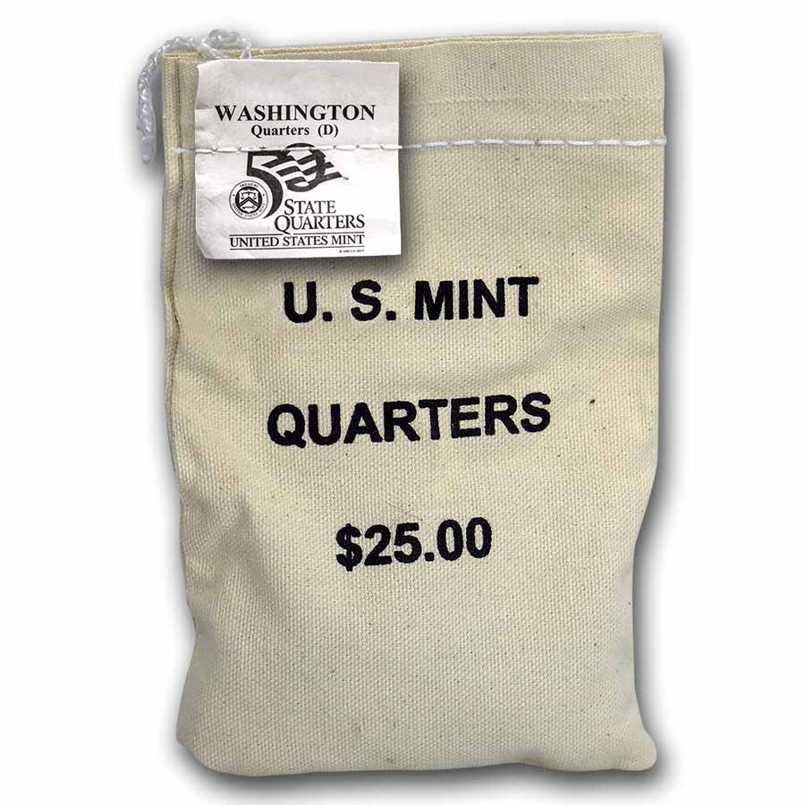 2007-D Washington State Quarter $25 Sealed Mint Bag BU