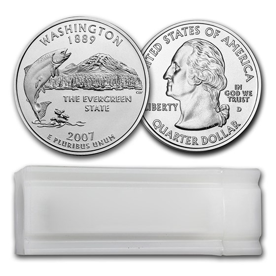 2007-D Washington Statehood Quarter 40-Coin Roll BU