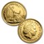 2007 GB 4-Coin Gold Britannia Proof Set (w/Box & COA)