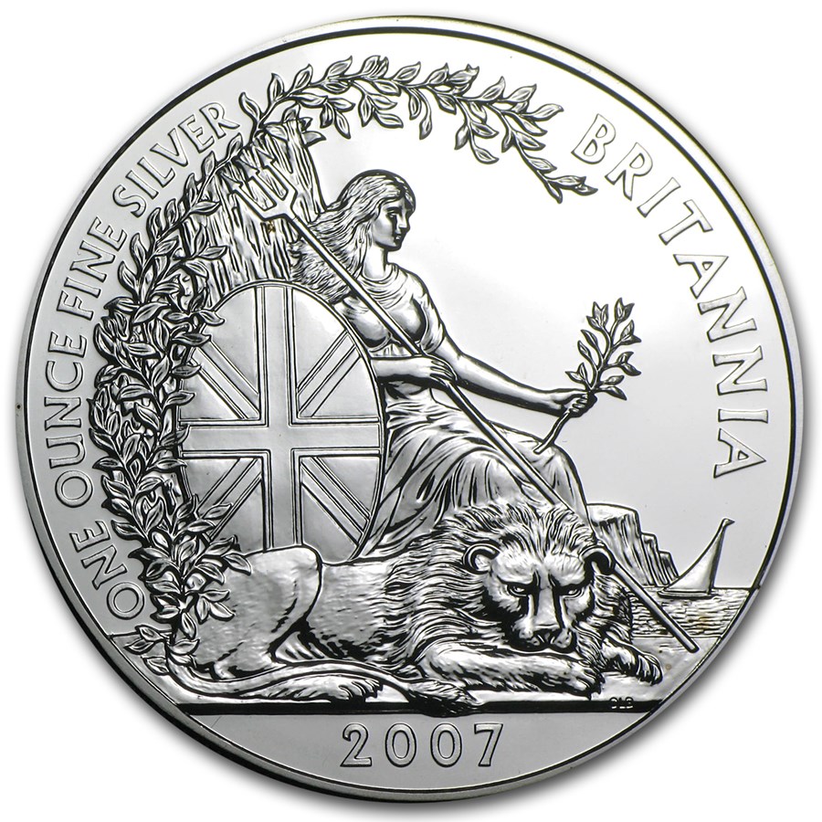 2007 Great Britain 1 oz Silver Britannia BU