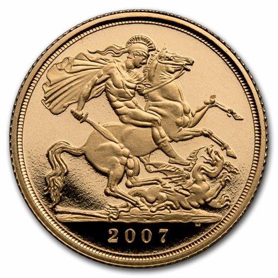 2007 Great Britain Gold Sovereign Elizabeth II Proof W/Box & CoA 2007 Great Britain Gold Sovereign Elizabeth II Proof W/Box & CoA