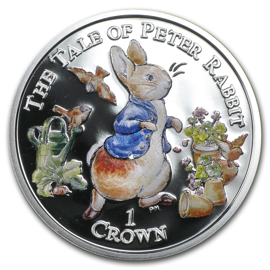 Buy 2007 Isle of Man Silver 1 Crown Peter Rabbit Proof (Colorized) | APMEX