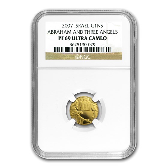 2007 Israel 1/25 oz Proof Gold Abraham & the Angels PF-69 NGC 2007 Israel 1/25 oz Proof Gold Abraham & the Angels PF-69 NGC