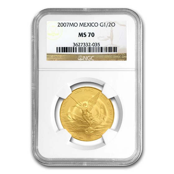 2007 Mexico 1/2 oz Gold Libertad MS-70 NGC 2007 Mexico 1/2 oz Gold Libertad MS-70 NGC