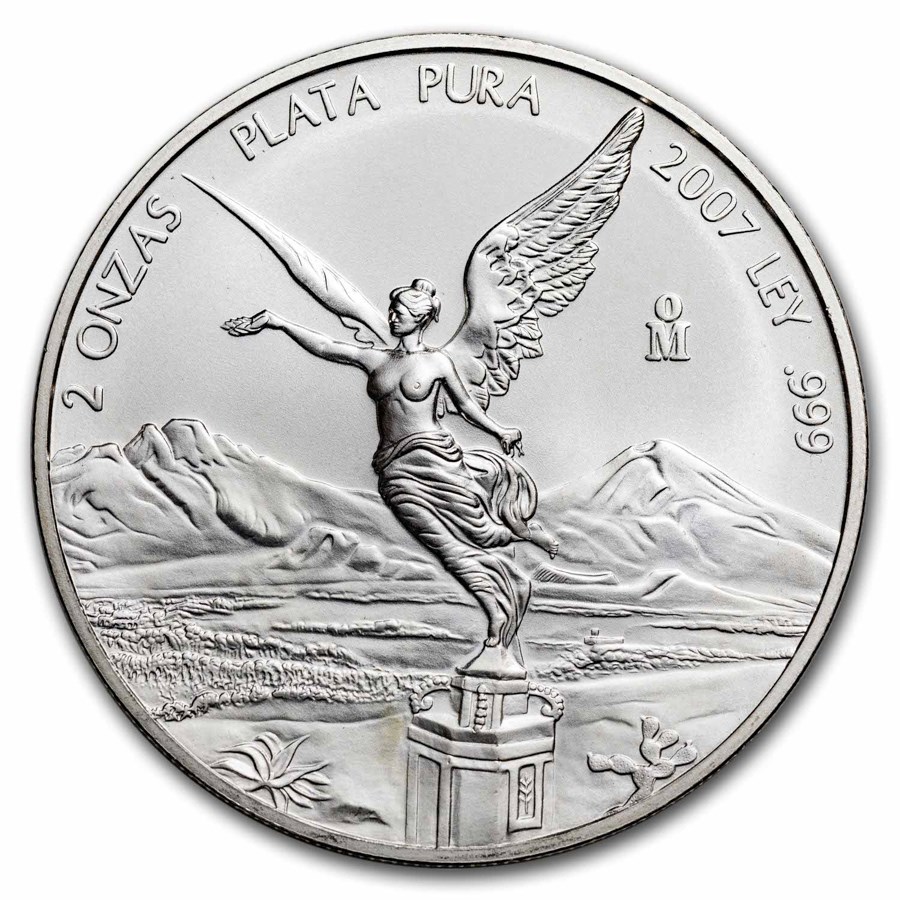 2007 Mexico 2 oz Silver Libertad BU