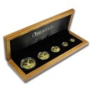 2007 Mexico 5-Coin Gold Libertad Proof Set (1.9 oz, Wood Box)