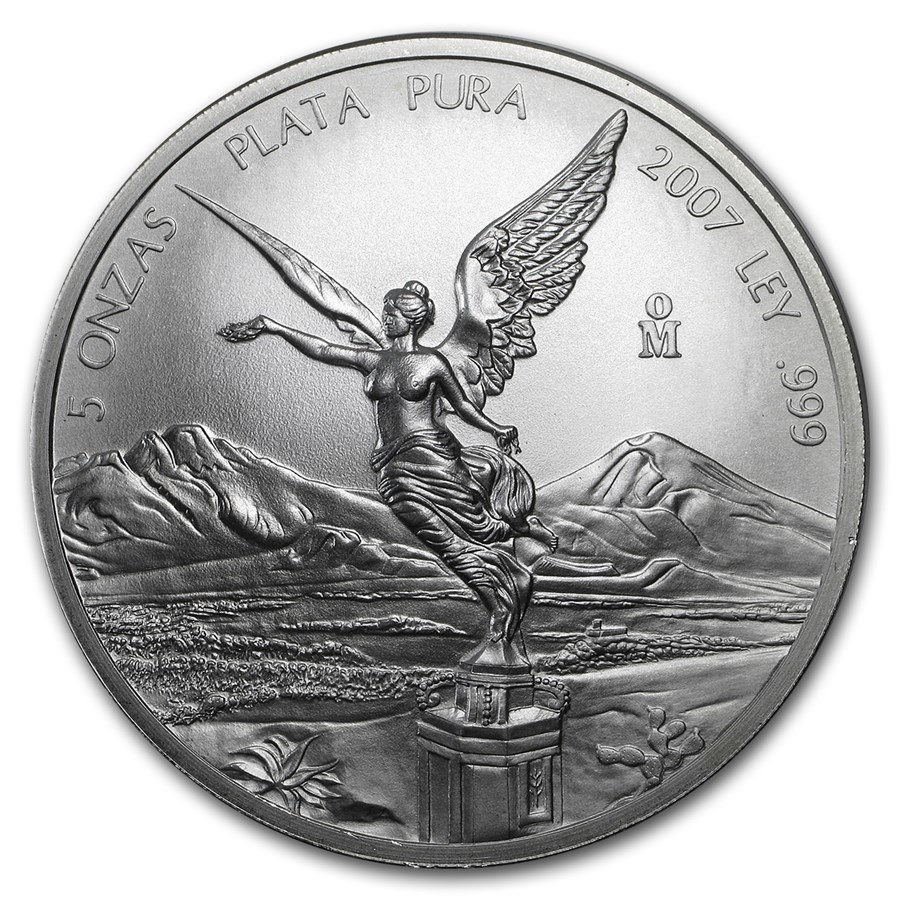 2007 Mexico 5 oz Silver Libertad BU
