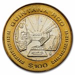 2007 Mexico Bimetallic 100 Pesos Quintana Roo BU (2nd Edition)