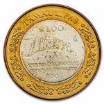 2007 Mexico Bimetallic 100 Pesos Tamaulipas BU (2nd Edition)