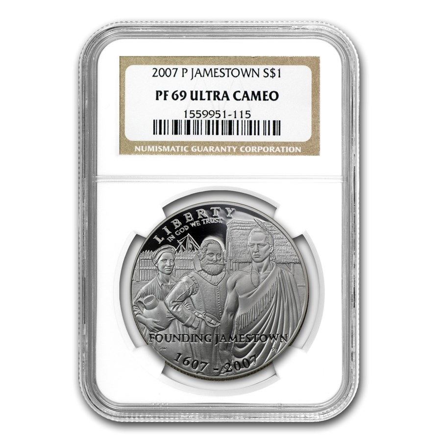 2007-P Jamestown 400th Anniv $1 Silver Commem PF-69 NGC