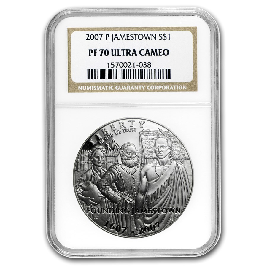2007-P Jamestown 400th Anniv $1 Silver Commem PF-70 NGC