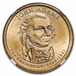 2007-P John Adams Dollar MS-65 NGC (Dbl Edge Letters - Inverted)