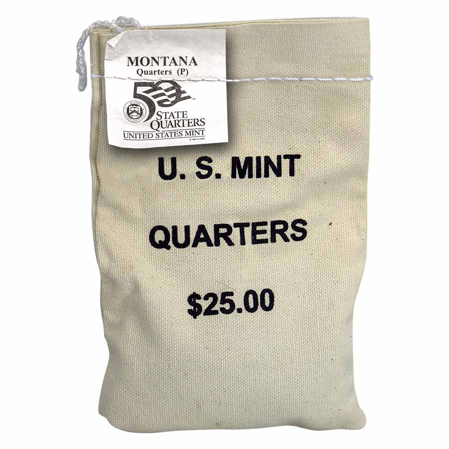 2007-P Montana State Quarter $25 Sealed Mint Bag BU