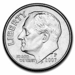 2007-P Roosevelt Dime 50-Coin Roll BU