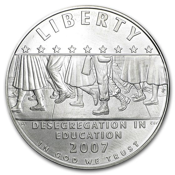 2007-P School Desegregation $1 Silver Commem BU (Capsule Only) 2007-P School Desegregation $1 Silver Commem BU (Capsule Only)