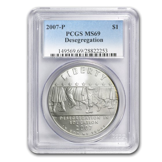 2007-P School Desegregation $1 Silver Commem MS-69 PCGS 2007-P School Desegregation $1 Silver Commem MS-69 PCGS