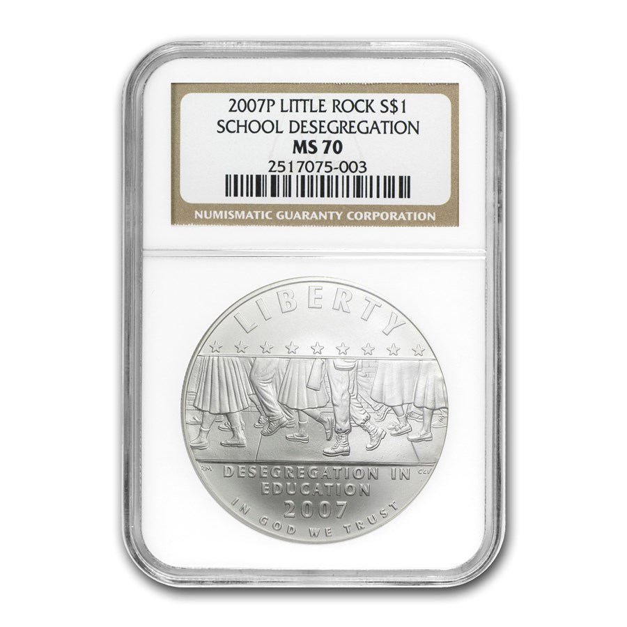 2007-P School Desegregation $1 Silver Commem MS-70 NGC