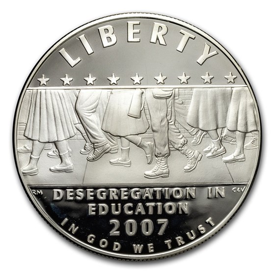 2007-P School Desegregation $1 Silver Commem Proof (Capsule Only) 2007-P School Desegregation $1 Silver Commem Proof (Capsule Only)