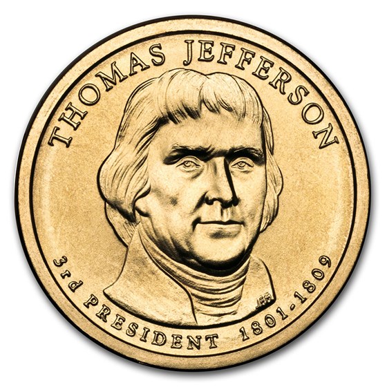 2007-P Thomas Jefferson Presidential Dollar BU 2007-P Thomas Jefferson Presidential Dollar BU
