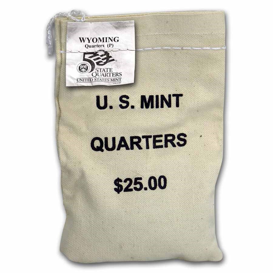 2007-P Wyoming State Quarter $25 Sealed Mint Bag BU