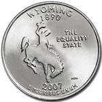 2007-P Wyoming State Quarter BU