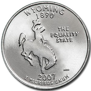 2007-P Wyoming State Quarter BU 2007-P Wyoming State Quarter BU