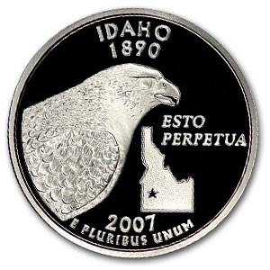 2007-S Idaho State Quarter Gem Proof 2007-S Idaho State Quarter Gem Proof