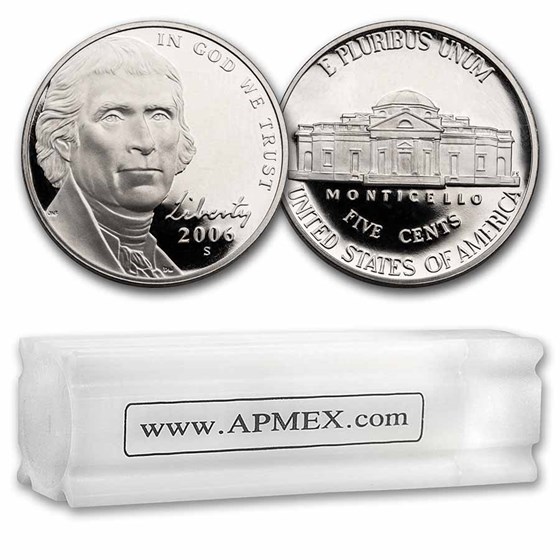 2007-S Jefferson Nickel 40-Coin Roll Proof 2007-S Jefferson Nickel 40-Coin Roll Proof