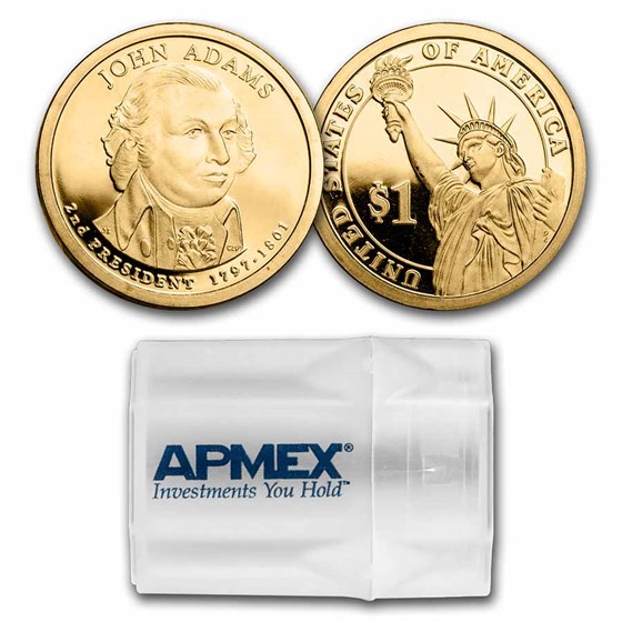 2007-S John Adams 20-Coin Presidential Dollar Roll PR 2007-S John Adams 20-Coin Presidential Dollar Roll PR