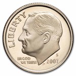 2007-S Roosevelt Dime 50-Coin Roll Proof (Clad)