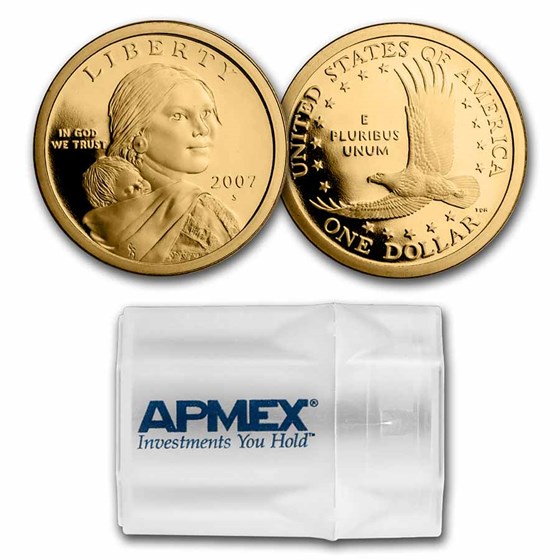2007-S Sacagawea Dollar 20-Coin Roll Proof 2007-S Sacagawea Dollar 20-Coin Roll Proof