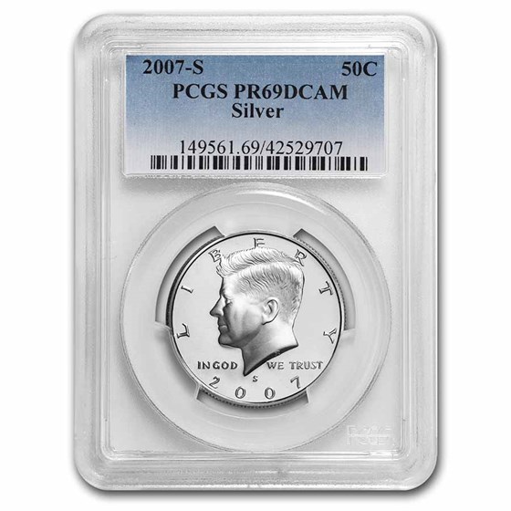 2007-S Silver Kennedy Half Dollar PR-69 PCGS 2007-S Silver Kennedy Half Dollar PR-69 PCGS