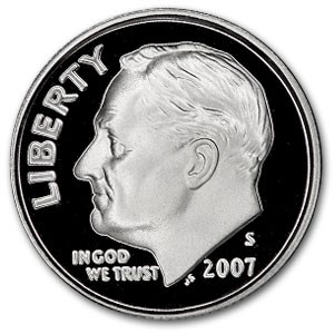 2007-S Silver Roosevelt Dime Gem Proof