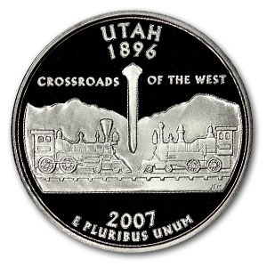 2007-S Utah State Quarter Gem Proof 2007-S Utah State Quarter Gem Proof