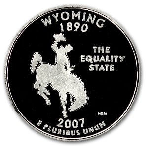 2007-S Wyoming State Quarter Gem Proof 2007-S Wyoming State Quarter Gem Proof