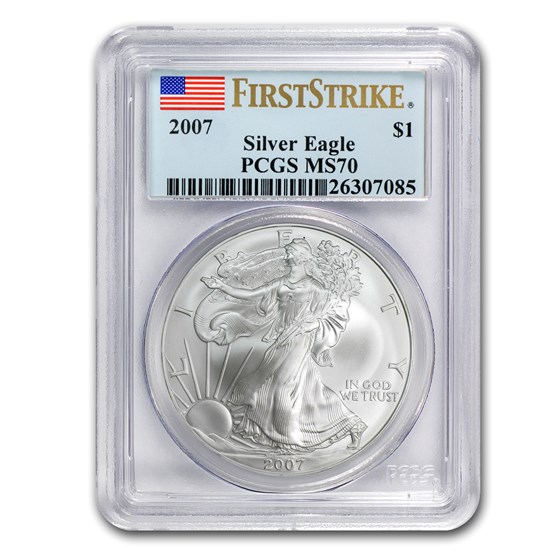 2007 Silver American Eagle MS-70 PCGS (1st Strike) 2007 Silver American Eagle MS-70 PCGS (1st Strike)