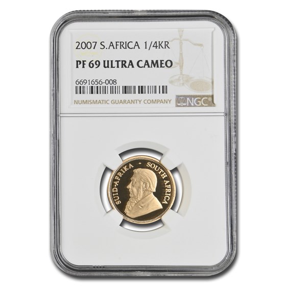 2007 South Africa 1/4 oz Gold Krugerrand PF-69 NGC 2007 South Africa 1/4 oz Gold Krugerrand PF-69 NGC