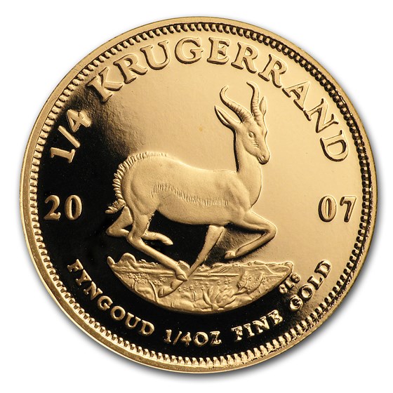 2007 South Africa 1/4 oz Proof Gold Krugerrand 2007 South Africa 1/4 oz Proof Gold Krugerrand