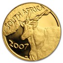2007 South Africa 1/4 oz Proof Gold Natura Eland