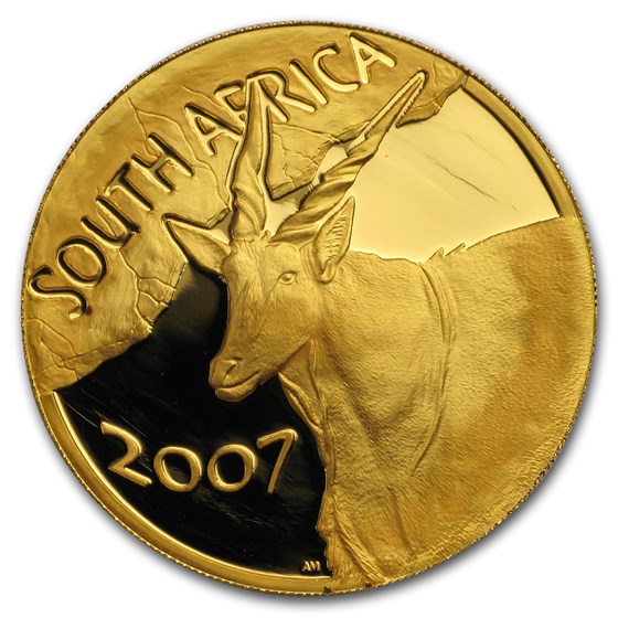 2007 South Africa 1 oz Proof Gold Natura Eland Box and COA 2007 South Africa 1 oz Proof Gold Natura Eland Box and COA